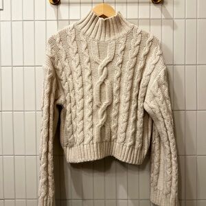Cream Cable Knit Sweater